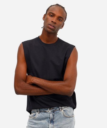 regata machão masculina de moletinho preta P regata machão masculina de moletinho preta P