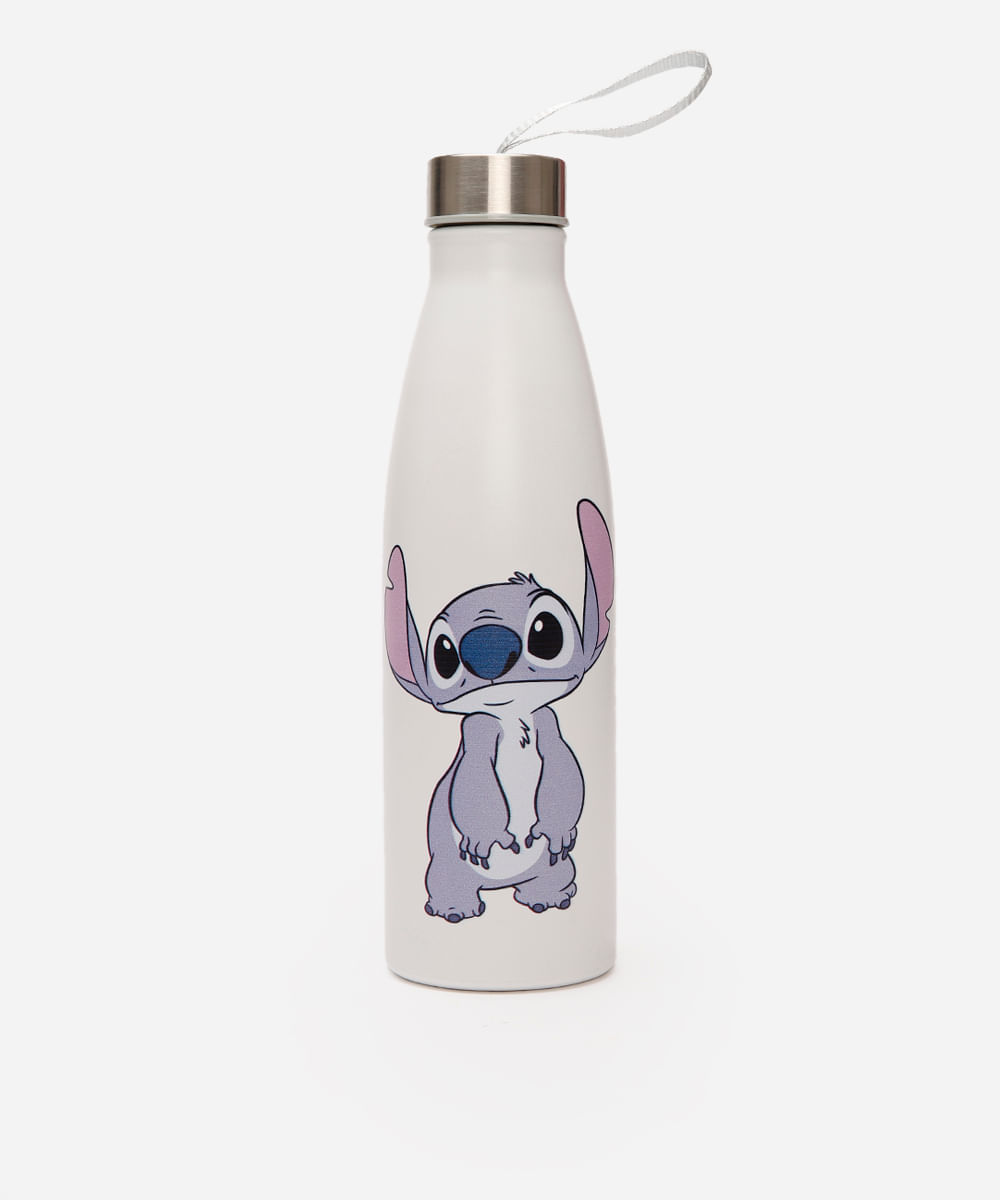 garrafa de metal stitch 750ml branco