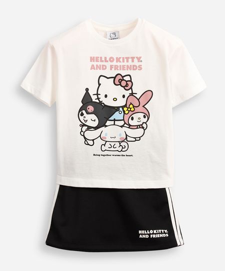 conjunto infantil com short saia hello kitty colorido 8 conjunto infantil com short saia hello kitty colorido 8