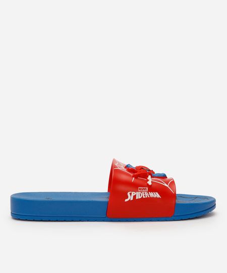 chinelo slide infantil homem aranha azul 32-33 chinelo slide infantil homem aranha azul 32-33