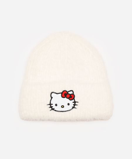 gorro infantil felpudo hello kitty - off white UNICO gorro infantil felpudo hello kitty - off white UNICO