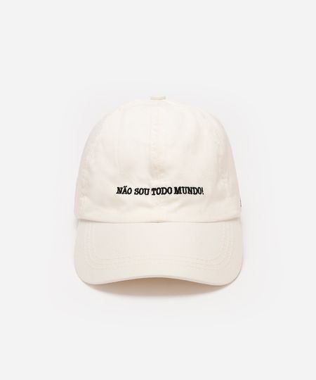 boné de sarja aba curva não sou todo mundo - off white UNICO