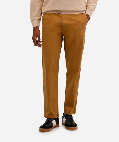 calça reta masculina de sarja marrom 40 calça reta masculina de sarja marrom 40
