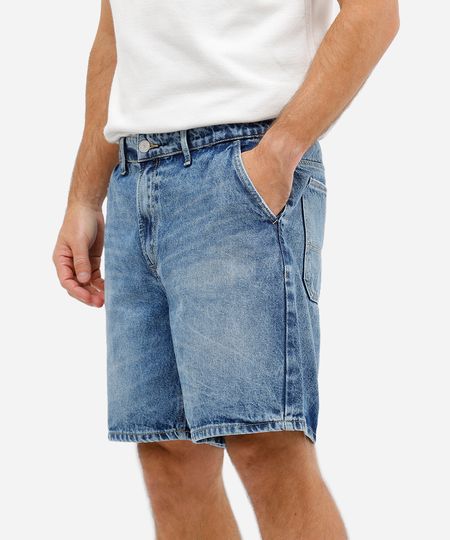 bermuda reta masculina jeans azul 36 bermuda reta masculina jeans azul 36