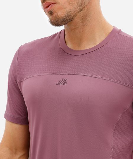camiseta slim masculina manga curta com recortes esportiva ace lilás P camiseta slim masculina manga curta com recortes esportiva ace lilás P