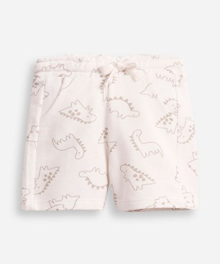 short de algodão infantil dinossauro off white 3 short de algodão infantil dinossauro off white 3