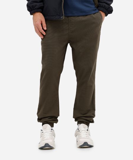 calça jogger de sarja verde 42