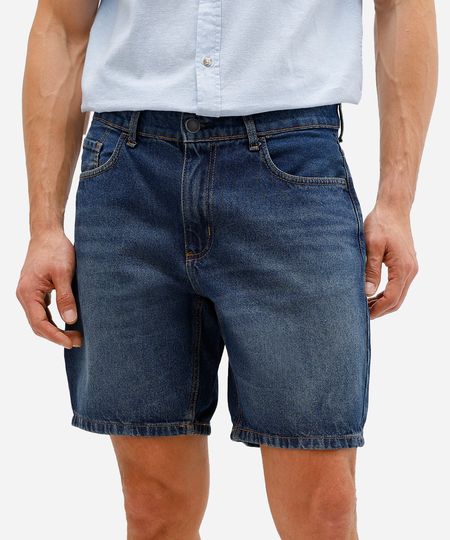 bermuda slim masculina jeans azul 42 bermuda slim masculina jeans azul 42