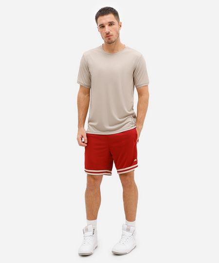 short masculino esportivo ace texturizado com listras vinho M
