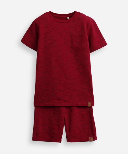 conjunto infantil de algodão mesclado vermelho 10