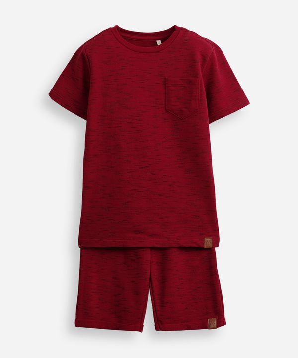 conjunto infantil de algodão mesclado vermelho 6