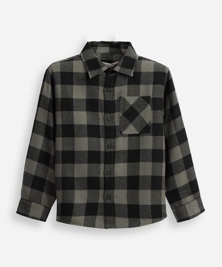 camisa de algodão infantil manga longa xadrez verde 6 camisa de algodão infantil manga longa xadrez verde 6