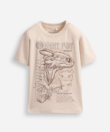 camiseta de algodão infantil como treinar o seu dragão bege 4 camiseta de algodão infantil como treinar o seu dragão bege 4