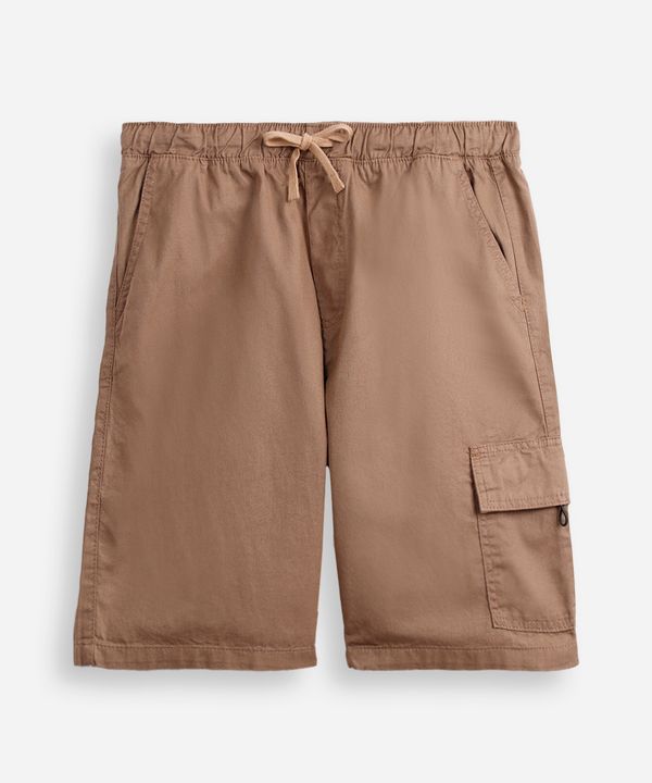 bermuda juvenil baggy sarja cargo marrom 12