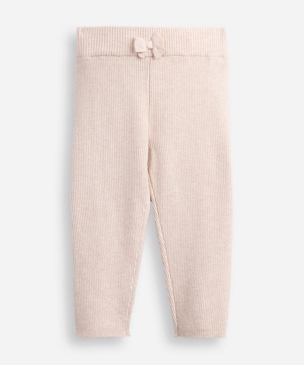 legging infantil tricot laço bege 4