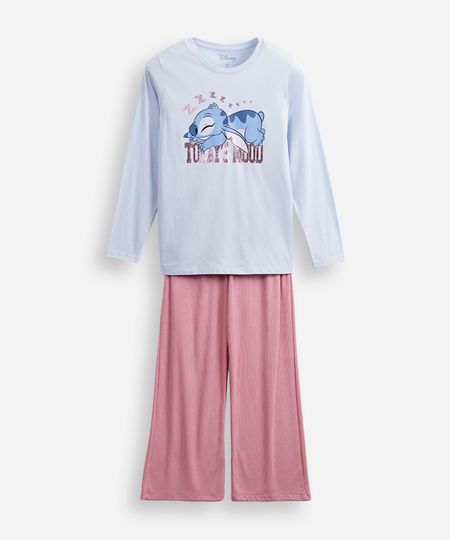 pijama infantil longo de algodão stitch colorido 12 pijama infantil longo de algodão stitch colorido 12