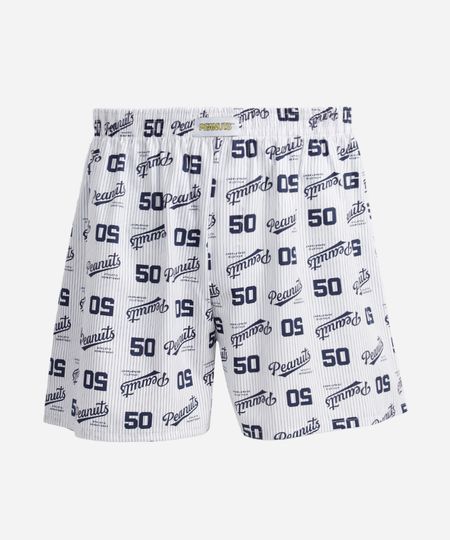 samba canção masculina de algodão peanuts listrada branca G samba canção masculina de algodão peanuts listrada branca G