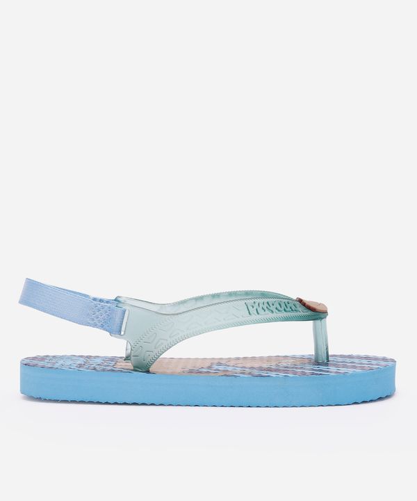 chinelo de dedo infantil dinossauro azul 21