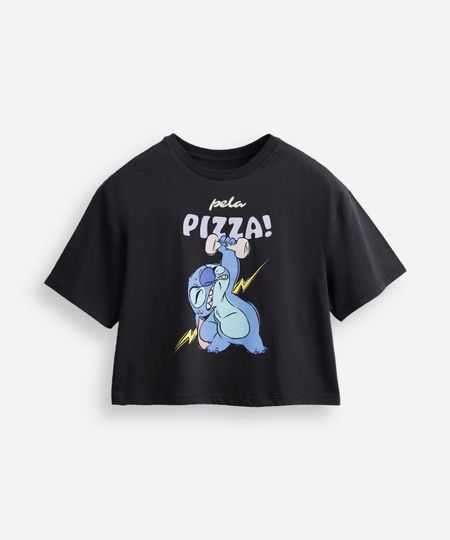 camiseta juvenil oversized stitch cinza 10
