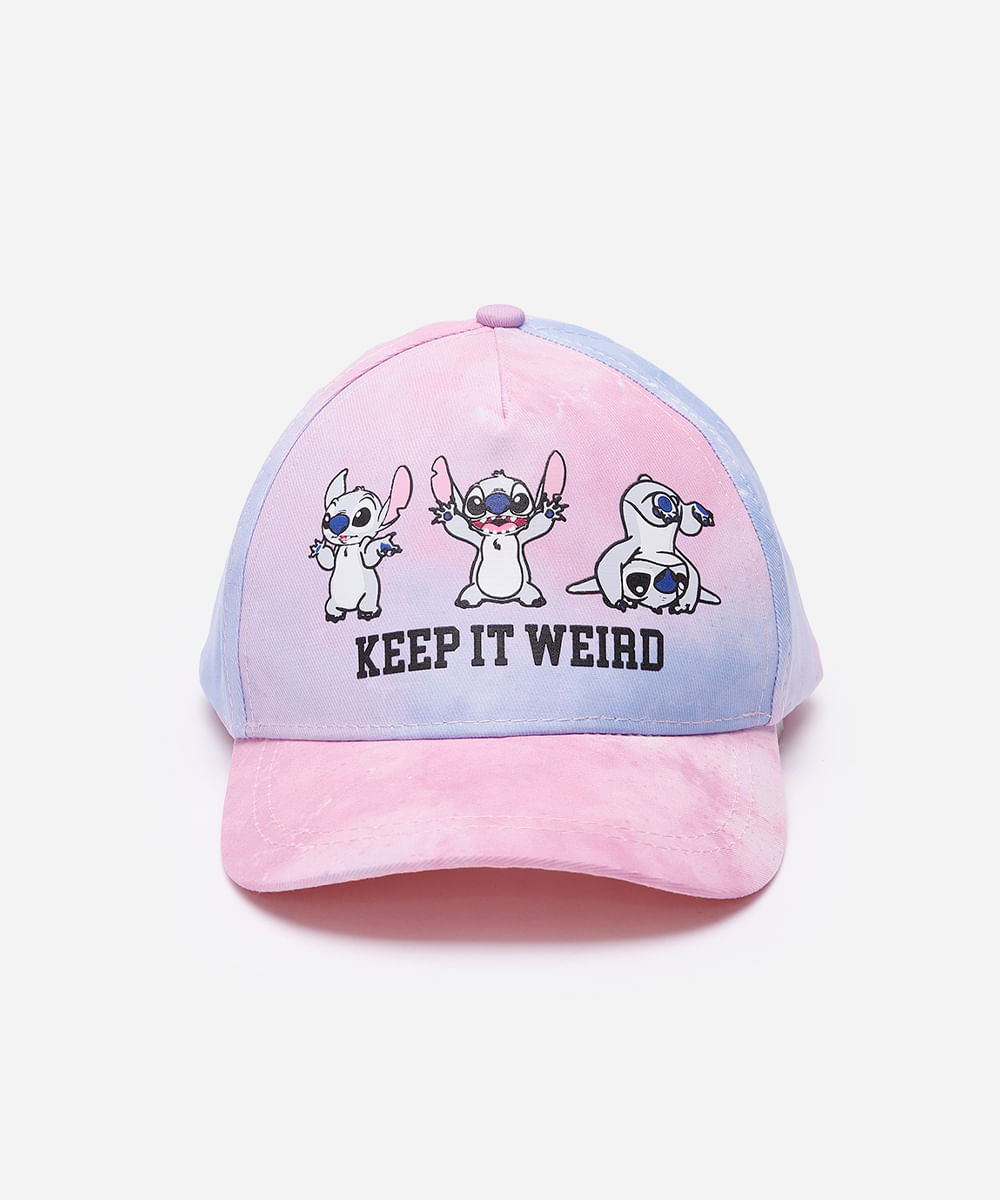 boné infantil tie dye stitch colorido