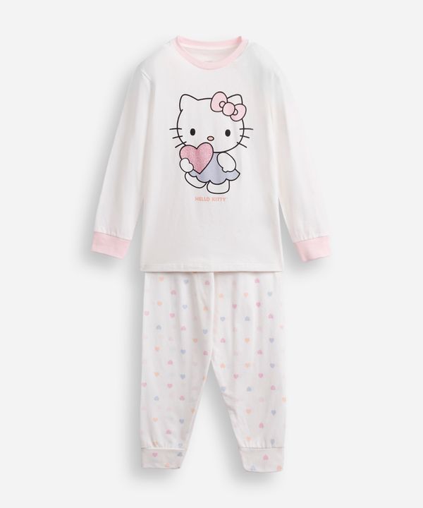 pijama longo infantil hello kitty off white 4