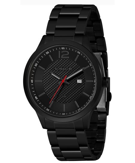 relógio masculino lince mrn4692l p2px analógico calendário preto UNICO