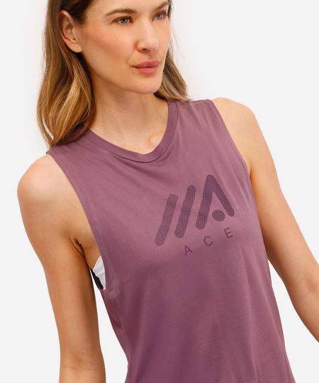 regata feminina de viscose esportiva ace roxa GG regata feminina de viscose esportiva ace roxa GG