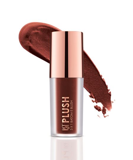 batom e blush bruna tavares plush 3x1 cocoa UNICO batom e blush bruna tavares plush 3x1 cocoa UNICO