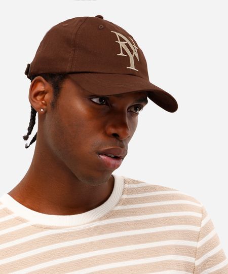 boné aba curva maleável ny marrom UNICO boné aba curva maleável ny marrom UNICO