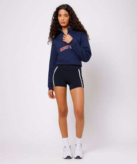 bermuda biker feminina com bolso mindset sport preta PP bermuda biker feminina com bolso mindset sport preta PP