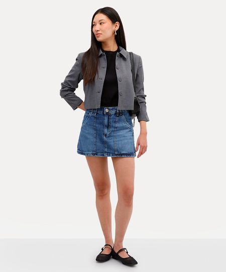 minissaia feminina jeans yan acioli azul 34 minissaia feminina jeans yan acioli azul 34