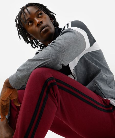calça jogger de moletom esportiva ace vinho G calça jogger de moletom esportiva ace vinho G
