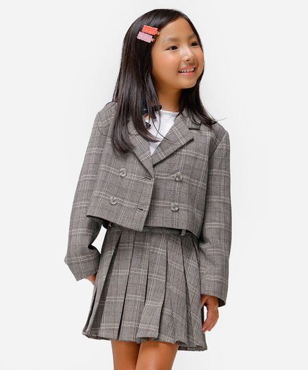 blazer infantil xadrez cinza 8 blazer infantil xadrez cinza 8
