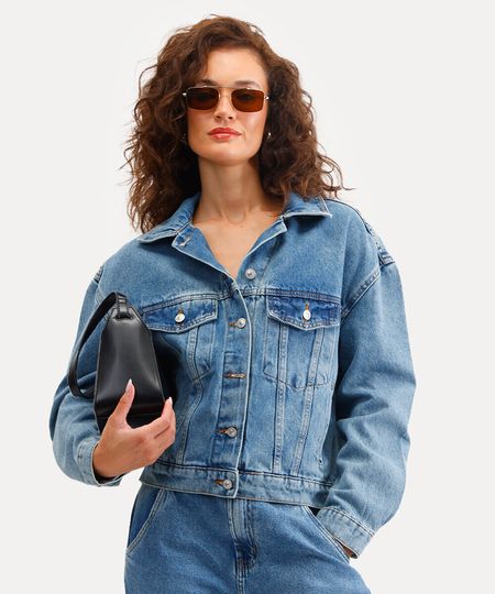 jaqueta jeans feminina azul PP jaqueta jeans feminina azul PP