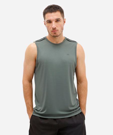 regata masculina esportiva ace com listras verde P