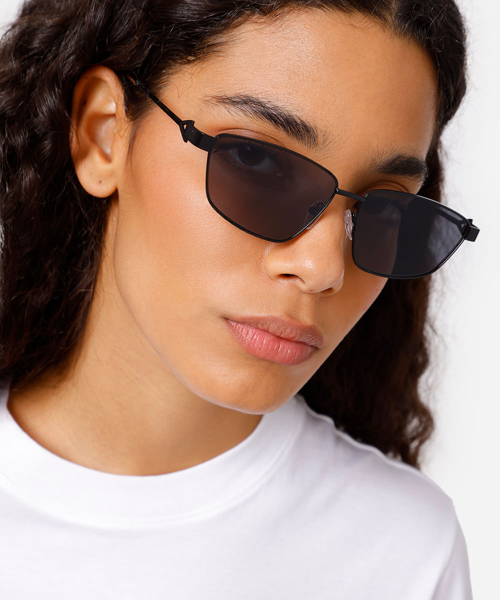 óculos de sol quadrado mindset preto óculos de sol quadrado mindset preto