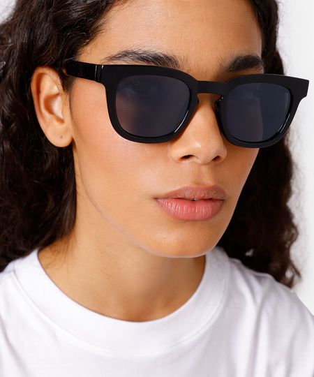 óculos de sol quadrado mindset unissex preto UNICO óculos de sol quadrado mindset unissex preto UNICO