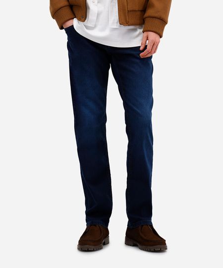calça reta masculina jeans azul 38 calça reta masculina jeans azul 38