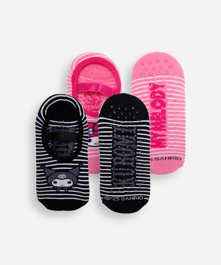 kit de 2 meias sapatilhas hello kitty com sola antiderrapante colorido 34-39 kit de 2 meias sapatilhas hello kitty com sola antiderrapante colorido 34-39