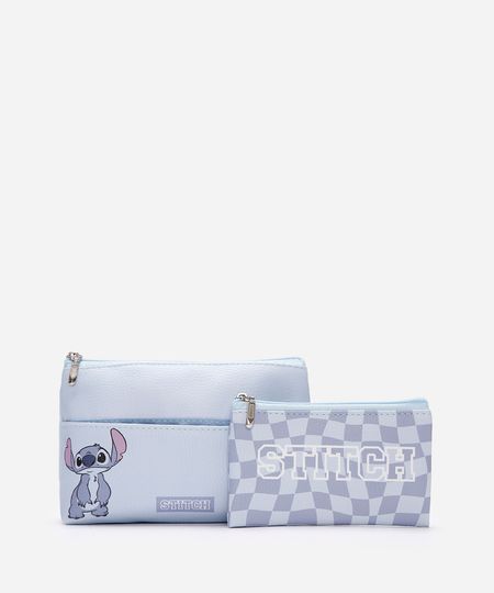 kit 2 necessaires stitch azul UNICO kit 2 necessaires stitch azul UNICO