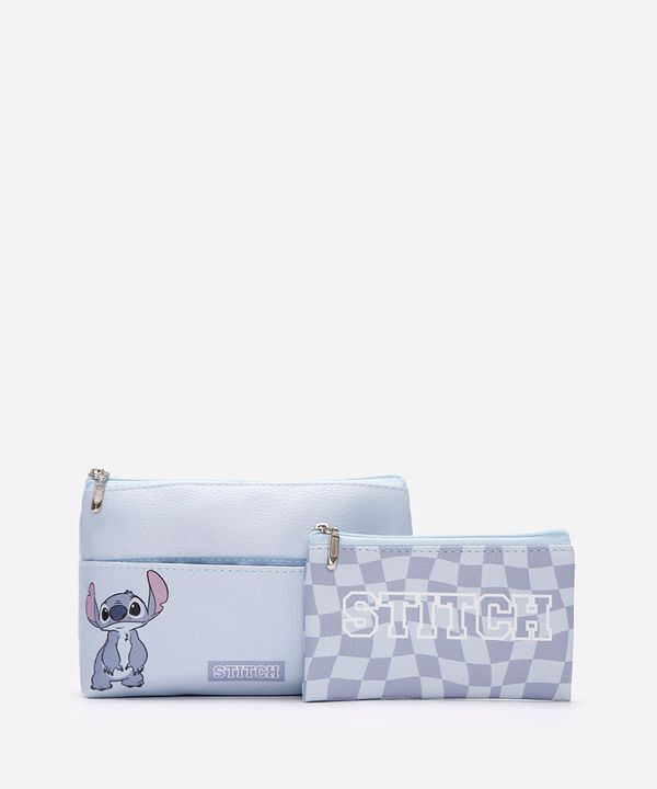 kit 2 necessaires stitch azul UNICO