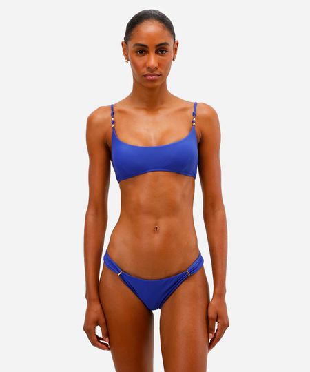 biquíni calcinha tanga azul M