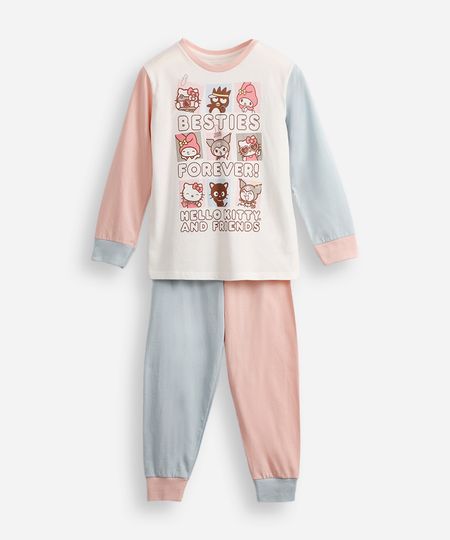 pijama longo infantil hello kitty e amigos colorido 8 pijama longo infantil hello kitty e amigos colorido 8
