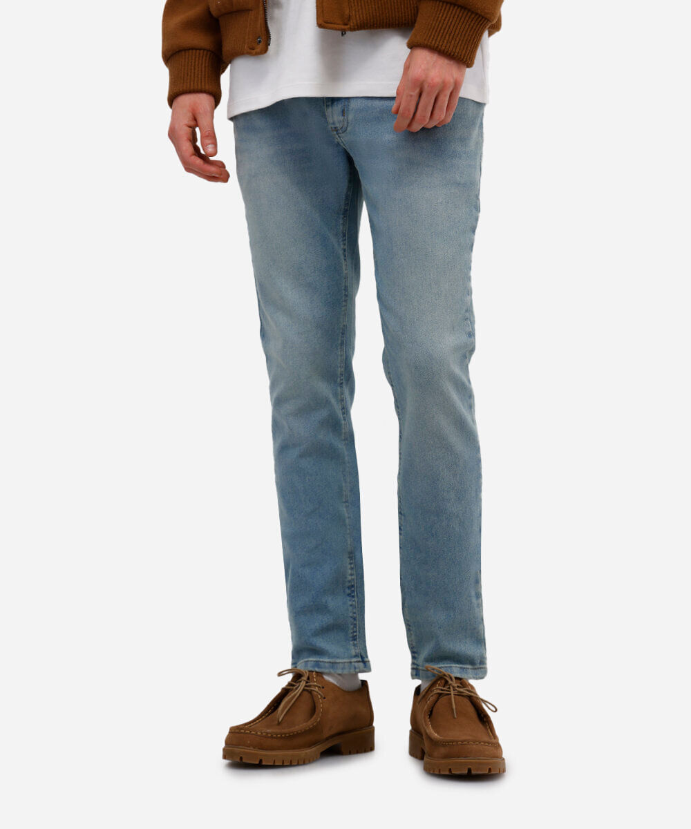 calça skinny jeans básica azul