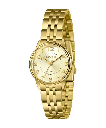 kit relógio feminino lince lrgm027l32 c2kx pj analógico dourado UNICO