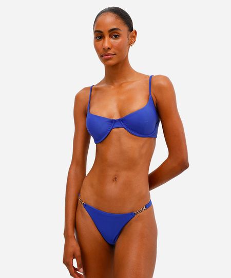 biquíni calcinha fio dental com proteção uv azul M biquíni calcinha fio dental com proteção uv azul M