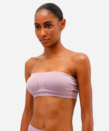 sutiã faixa com bojo removível lilás G sutiã faixa com bojo removível lilás G