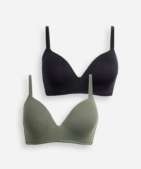 kit de 2 sutiãs meia taça colorido 44 kit de 2 sutiãs meia taça colorido 44