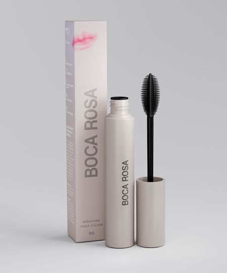 máscara para cílios boca rosa efeito volume preta UNICO