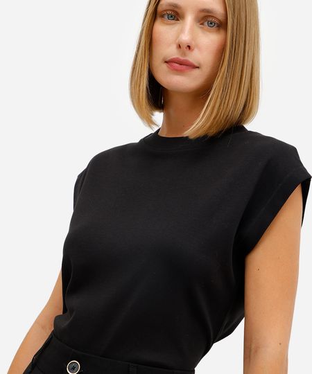 blusa feminina de algodão peruano preto P